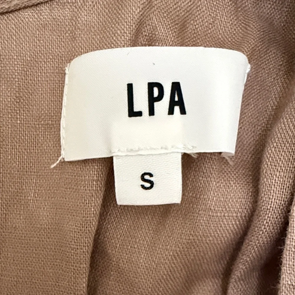 LPA Brown Button-Front Midi Dress - Picture 2 of 4
